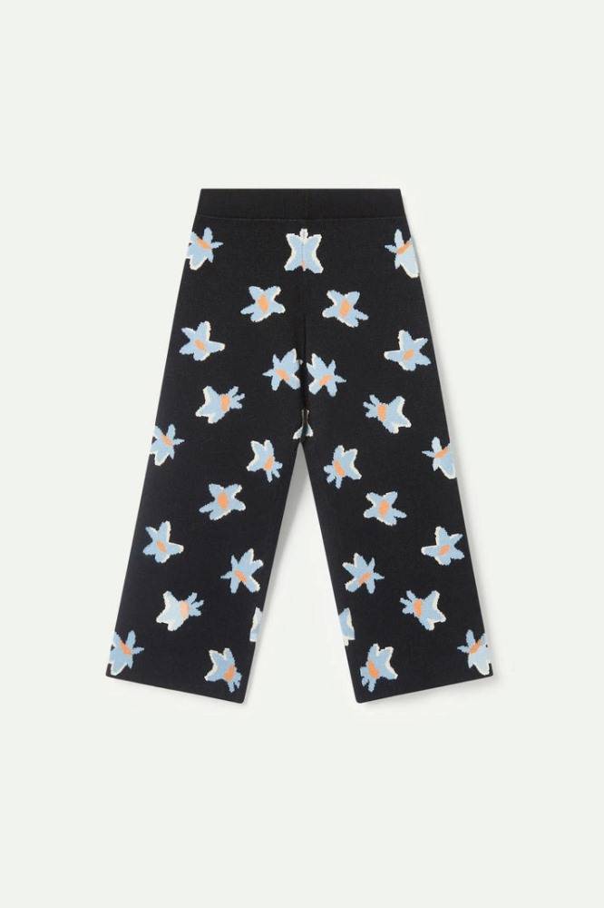 COMPANIA FANTASTICA GIRLS KNIT PANT WITH CALATEA FLOWER PRINT
