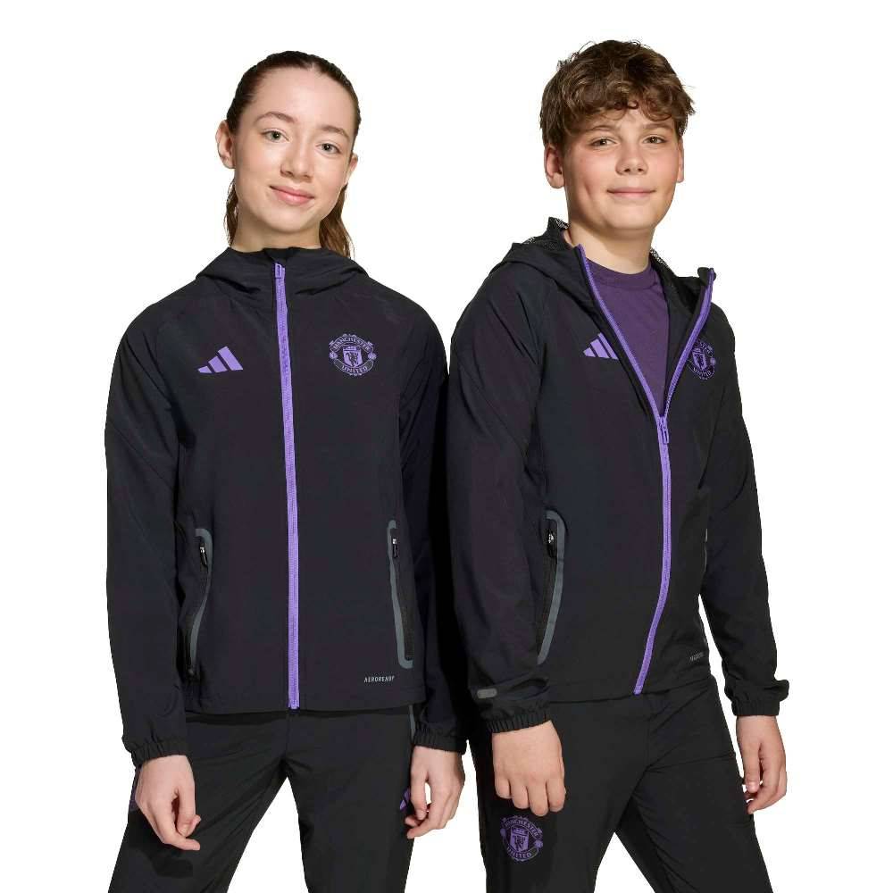 ADIDAS YOUTH MANCHESTER UNITED TIRO25 COMPETITION VIS TECH TRAVEL JACKET