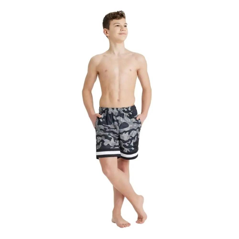 ARENA BOYS BEACH CAMO ALLOVER SWIMSHORT