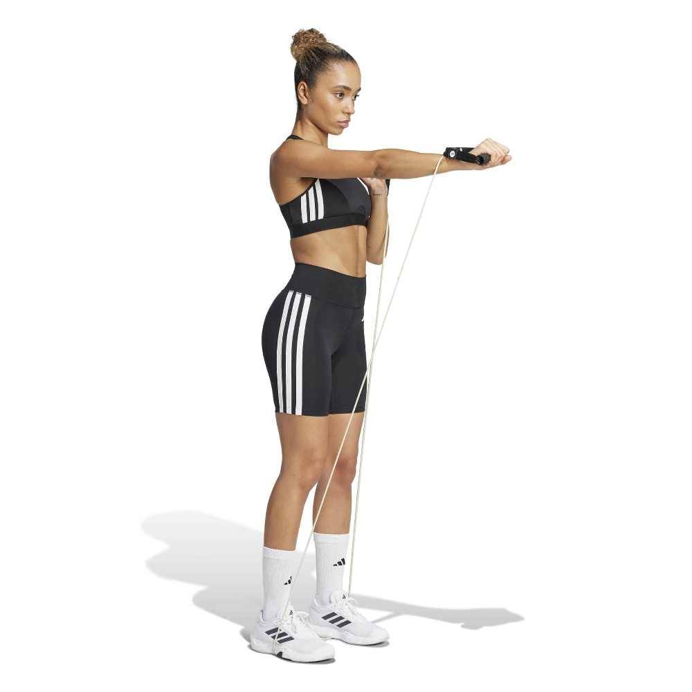 ADIDAS OPTIME ESSENTIALS WORKOUT 3-STRIPES SHORT LEGGINGS