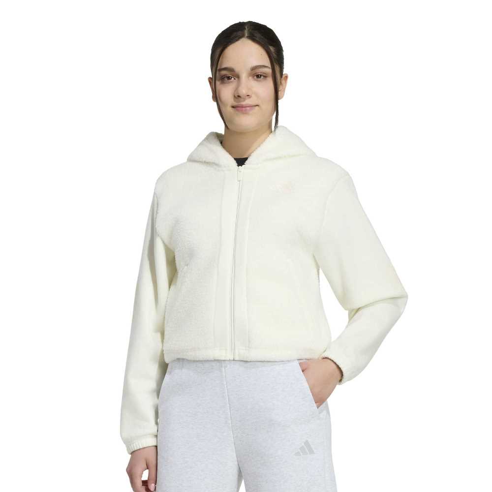 ADIDAS GIRLS FUTURE ICONS FULL ZIP HOODED JACKET