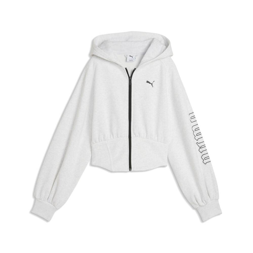 PUMA STREET GLAM BEDAZZLED FZ BALLOON SLEEVE HOODIE FL
