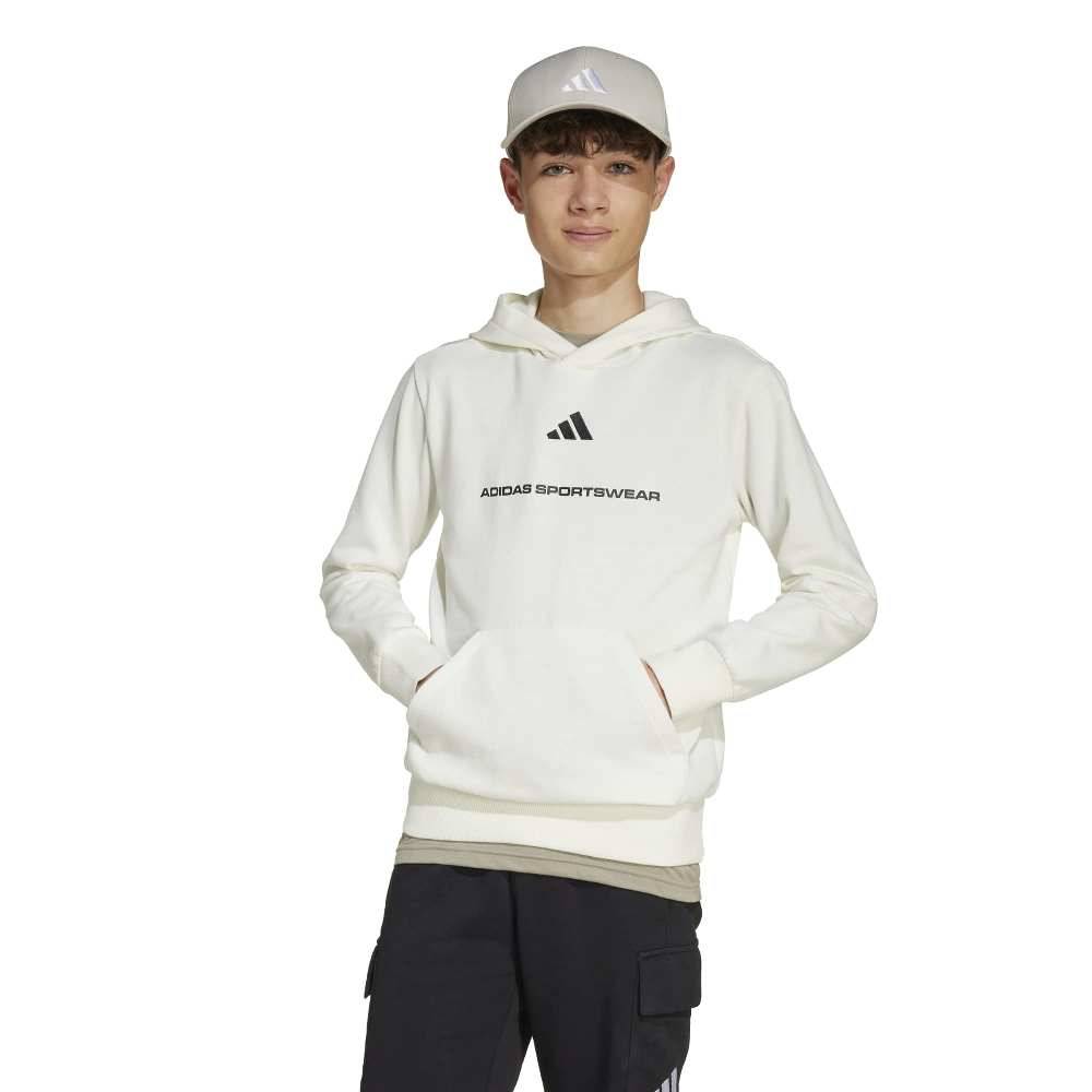 ADIDAS BOYS SLOGAN FLEECE HOODIE