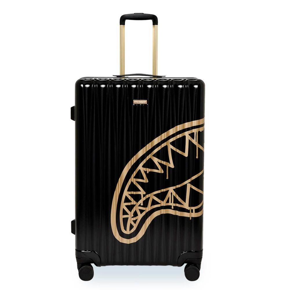 SPRAYGROUND THAT GOLD DRAP LARGE HARD LUGGAGE
