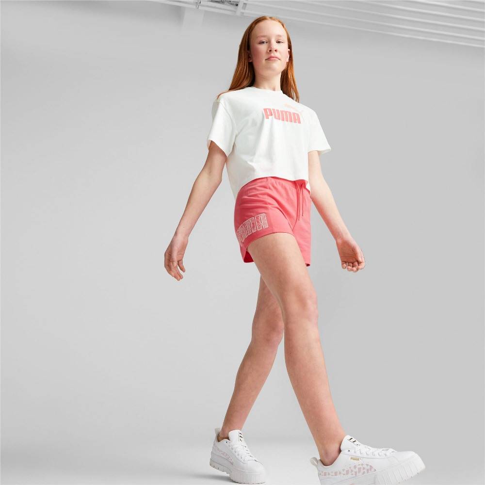 PUMA HIGH-WAIST GIRLS SHORTS