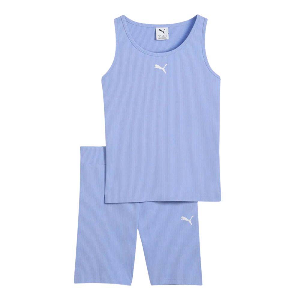 PUMA ESS ELEVATED RIB TANK AND SHORT LEGGINGS SET G