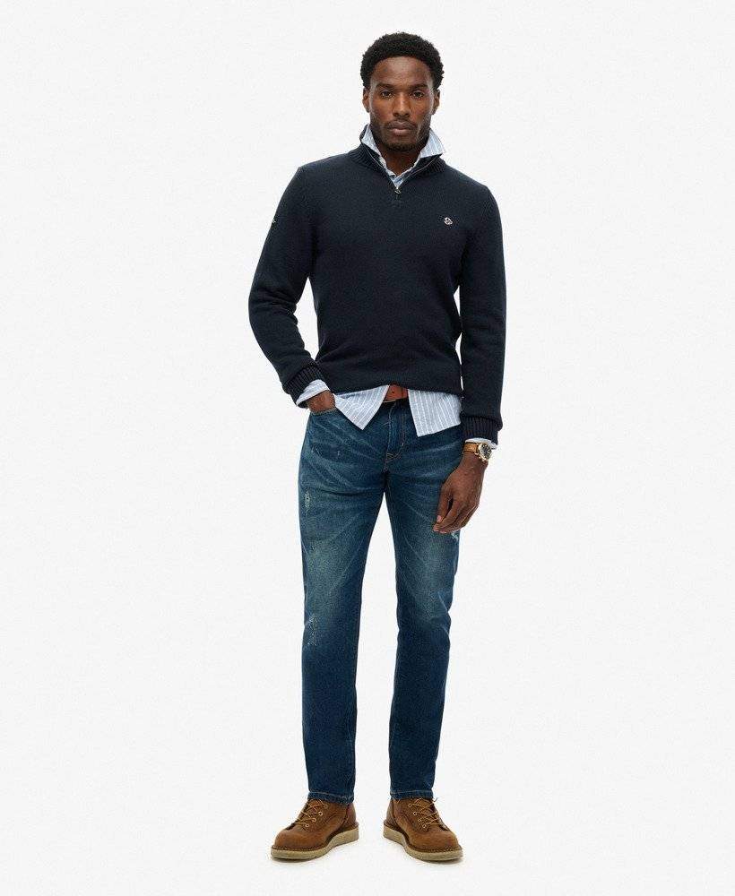 SUPERDRY COTTON HALF ZIP KNIT