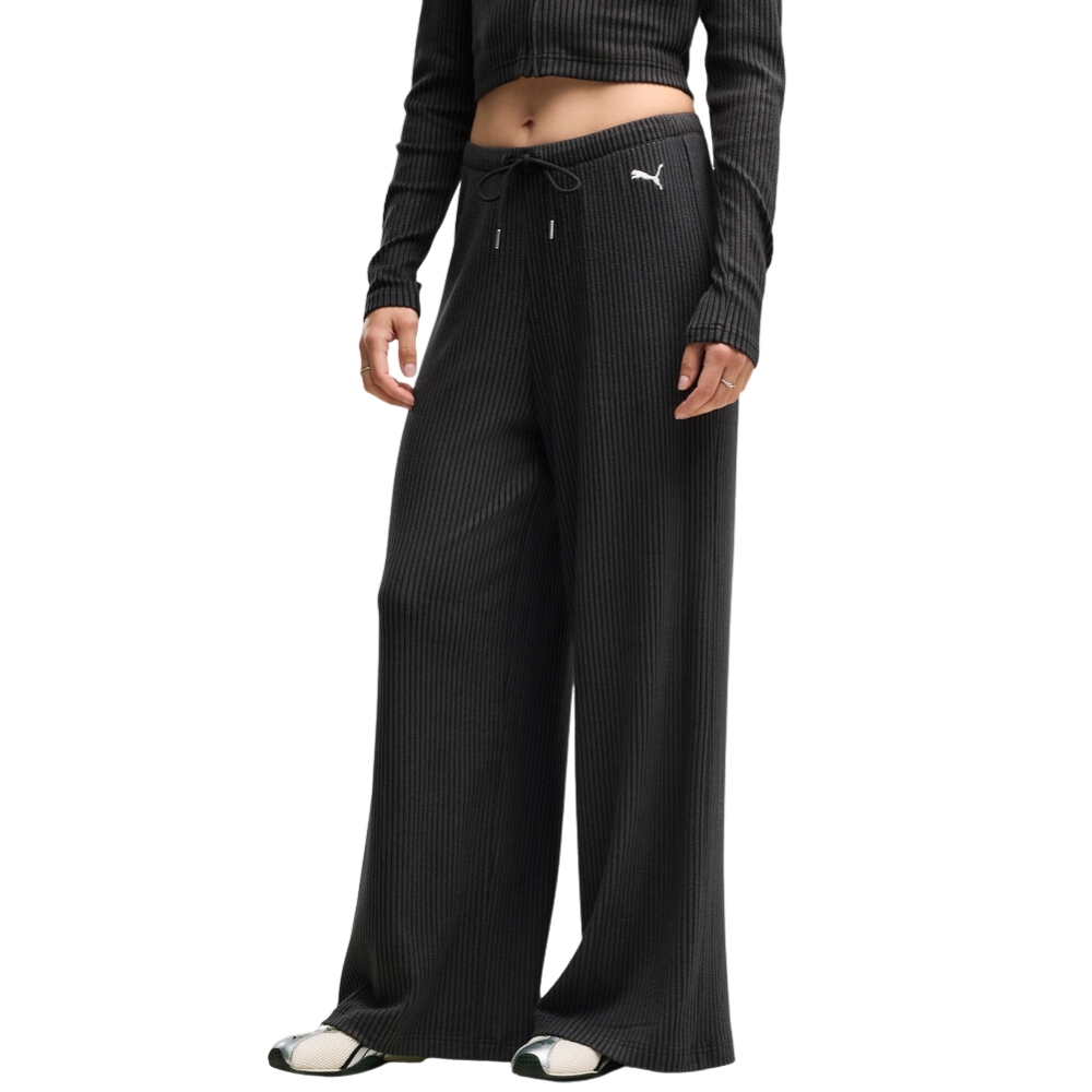 PUMA ESS RIBBED WIDE LEG SOFT TOUCH PANTS OP