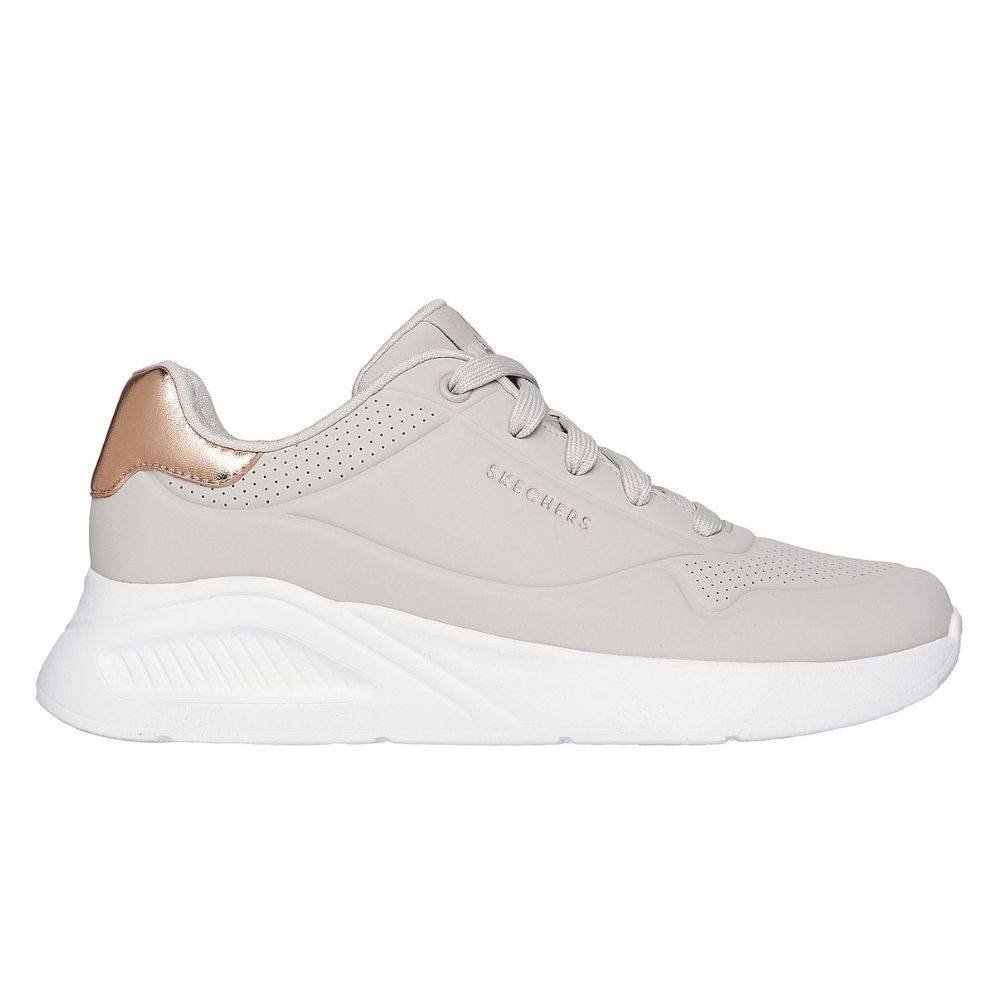 SKECHERS UNO LITE - SHIMMER ALONG EMBOSSED DURALEATHER WOMENS SNEAKERS