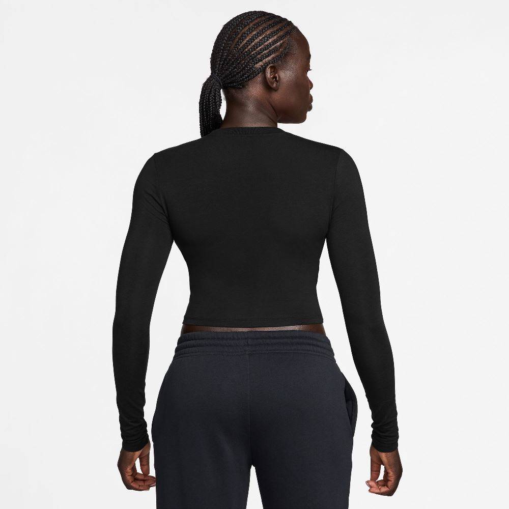 NIKE NSW WOMENS CHILL KNIT LONG-SLEEVE CROPPED TOP