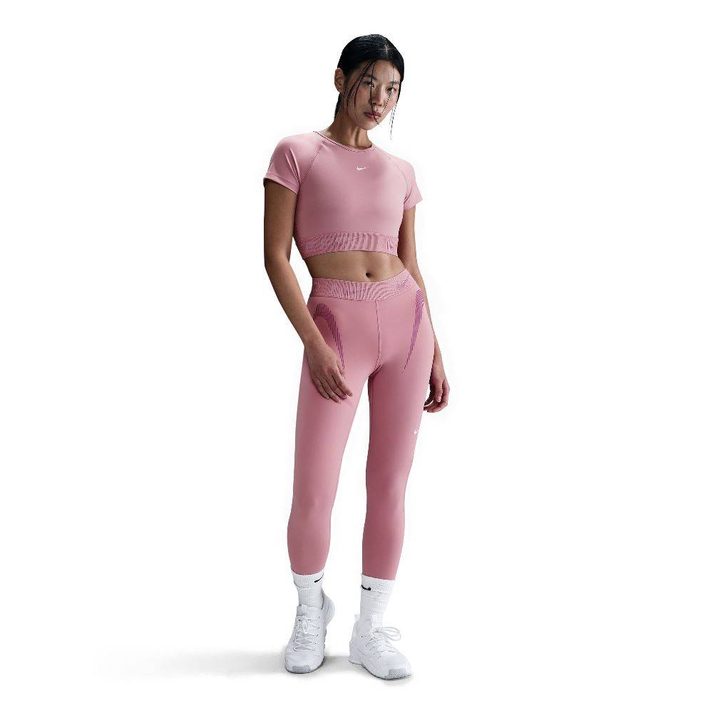 NIKE PRO DRI-FIT SHORT-SLEEVE CROPPED GRAPHIC TOP