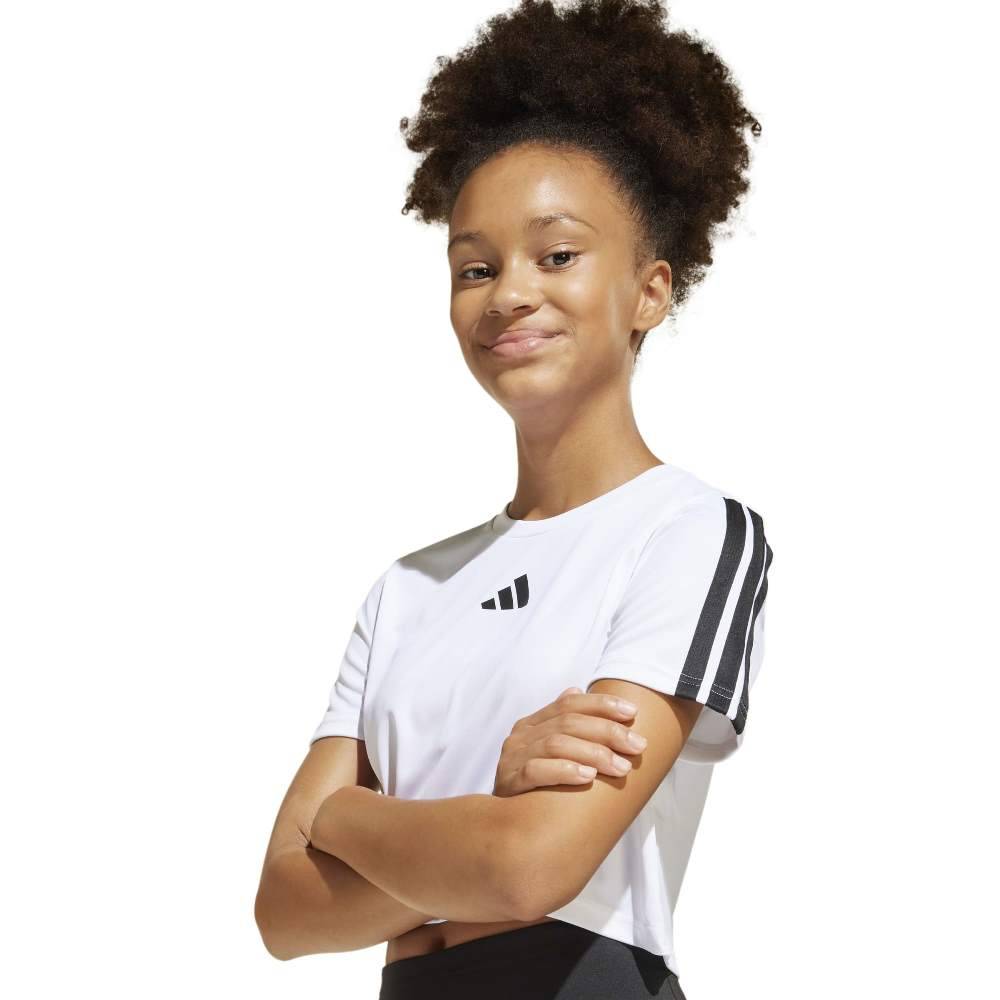 ADIDAS GIRLS TRAIN ESSENTIALS 3-STIPES T-SHIRT SET