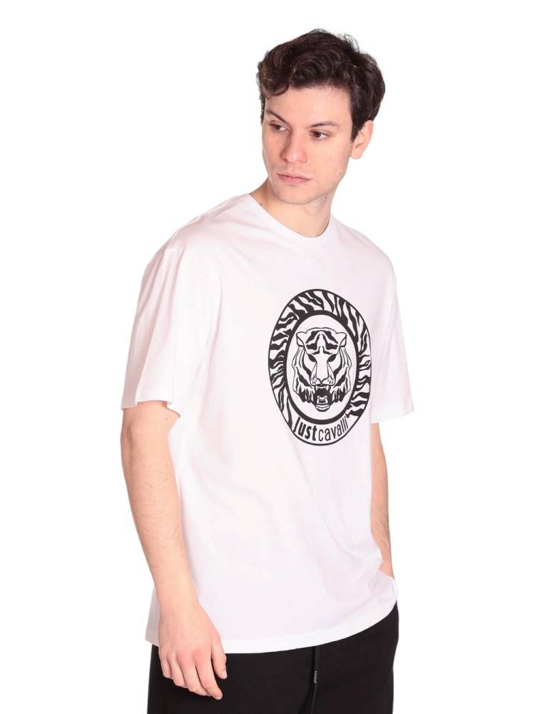 JUST CAVALLI RUBBER LOGO T-SHIRT