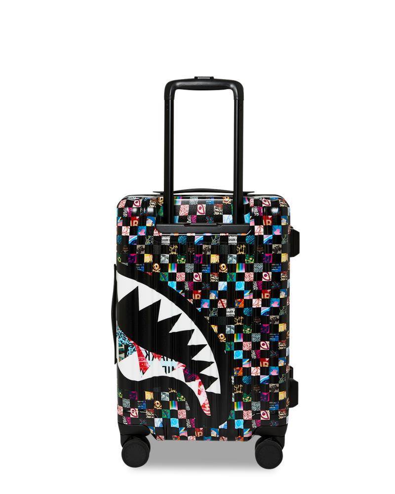 SPRAYGROUND CRAZY CHECK CARRY-ON LUGGAGE