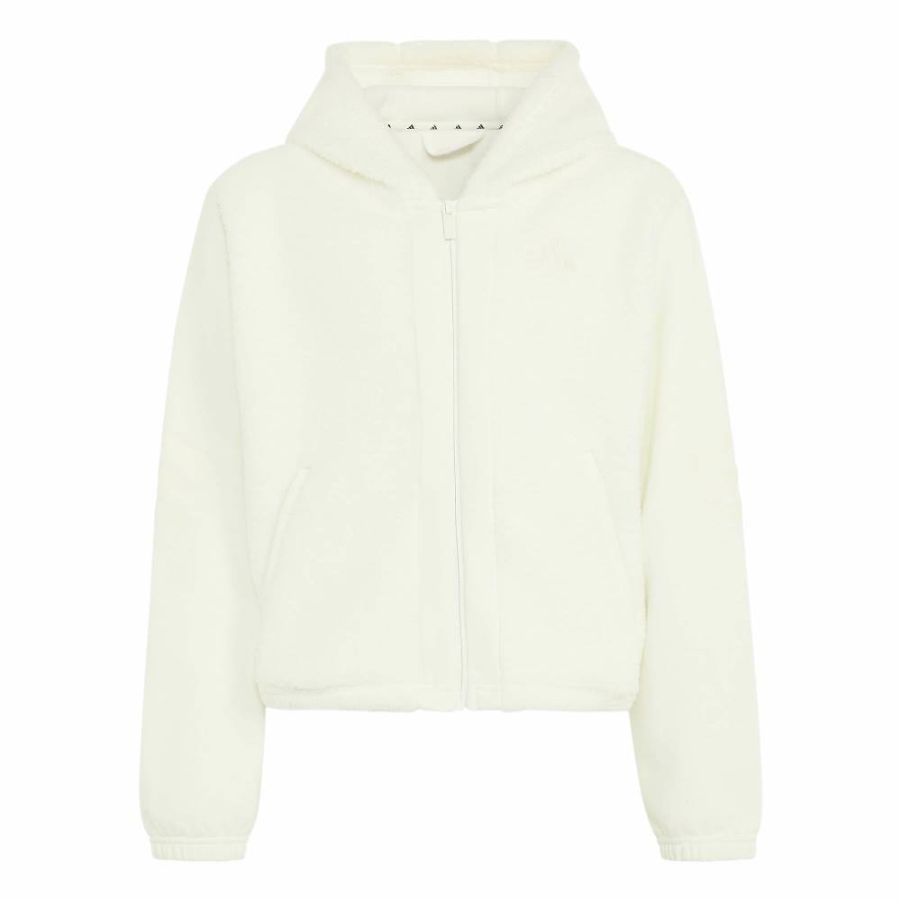 ADIDAS GIRLS FUTURE ICONS FULL ZIP HOODED JACKET