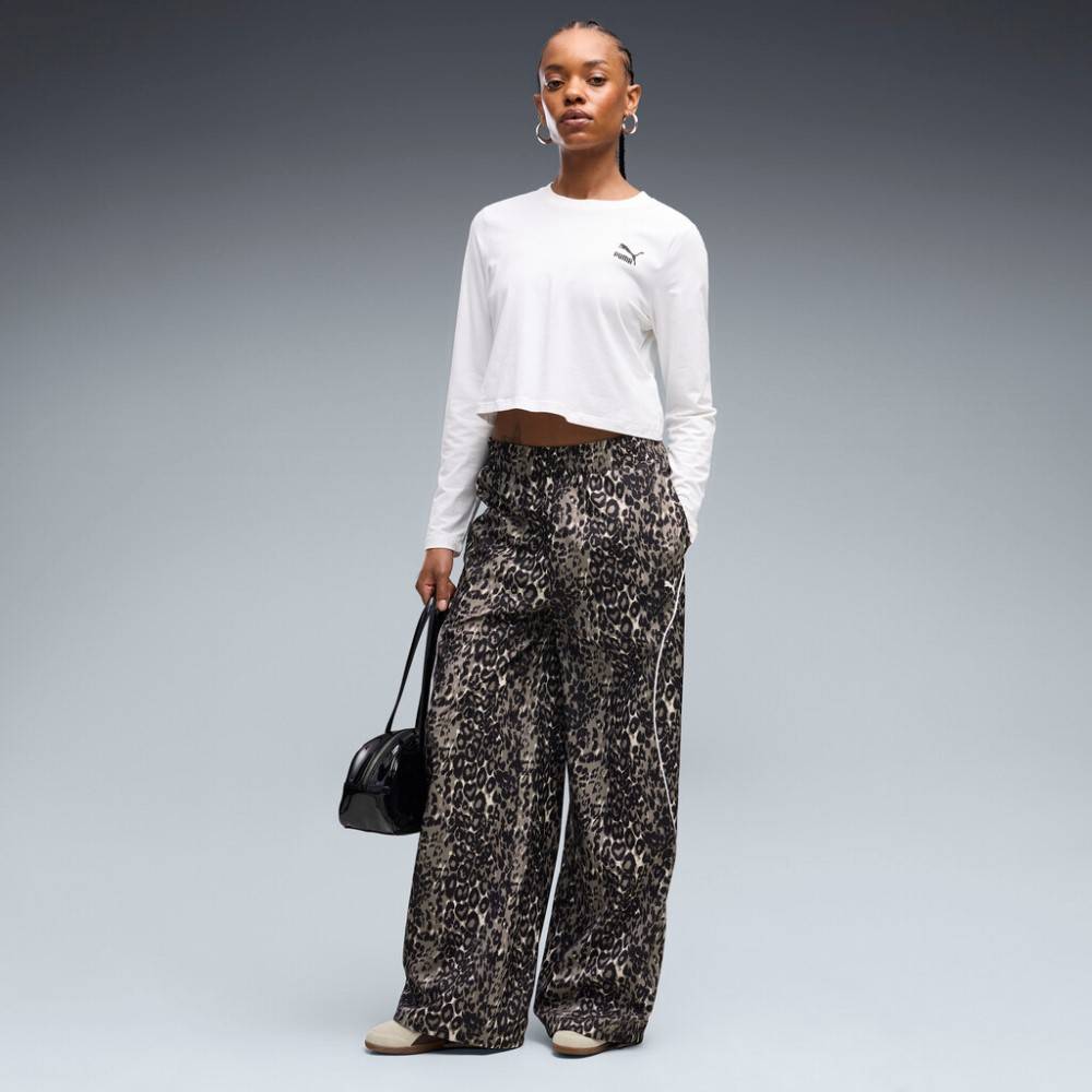 PUMA SPORT ANIMAL RELAXED AOP WIDE LEG WOVEN PANTS