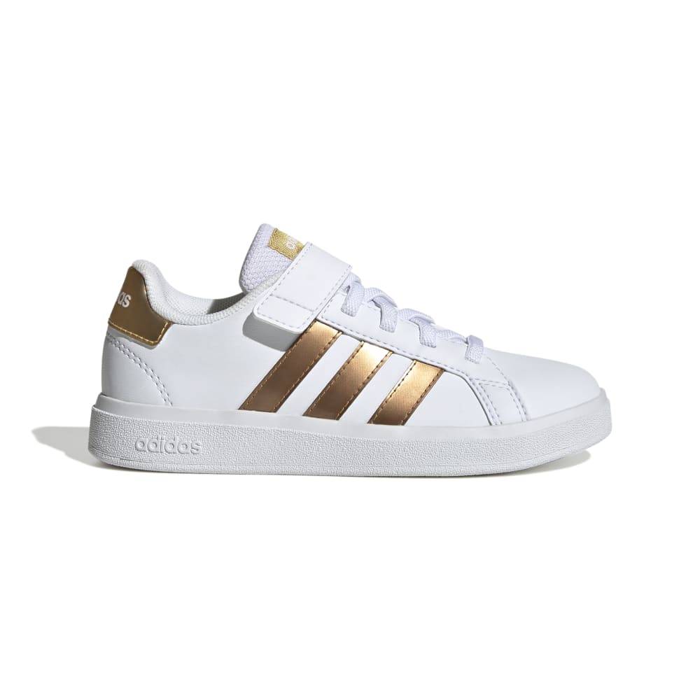 ADIDAS KIDS GRAND COURT ELASTIC LACE AND TOP STRAP SHOES