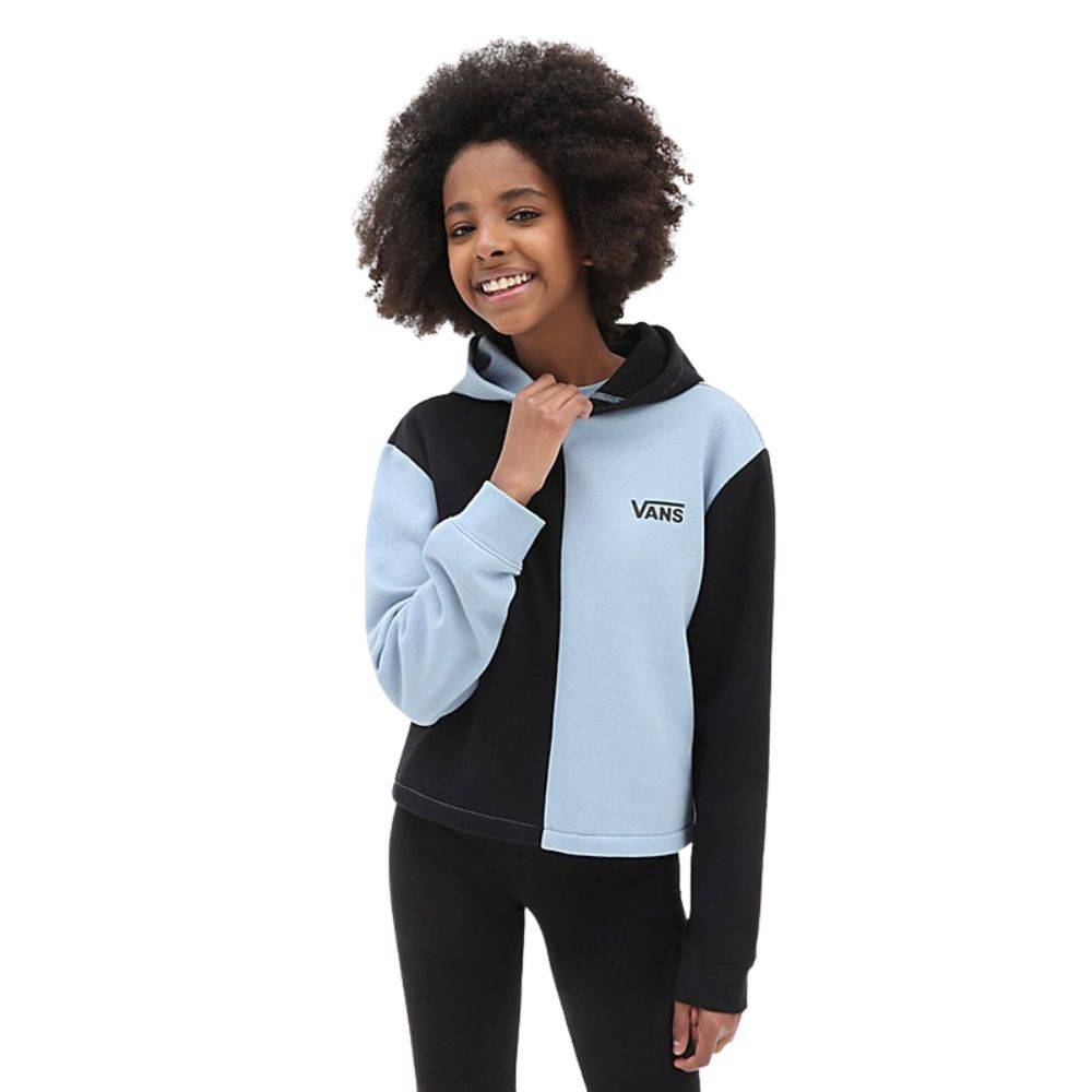 VANS GIRLS BLOCK IT CROPPED HOODIE