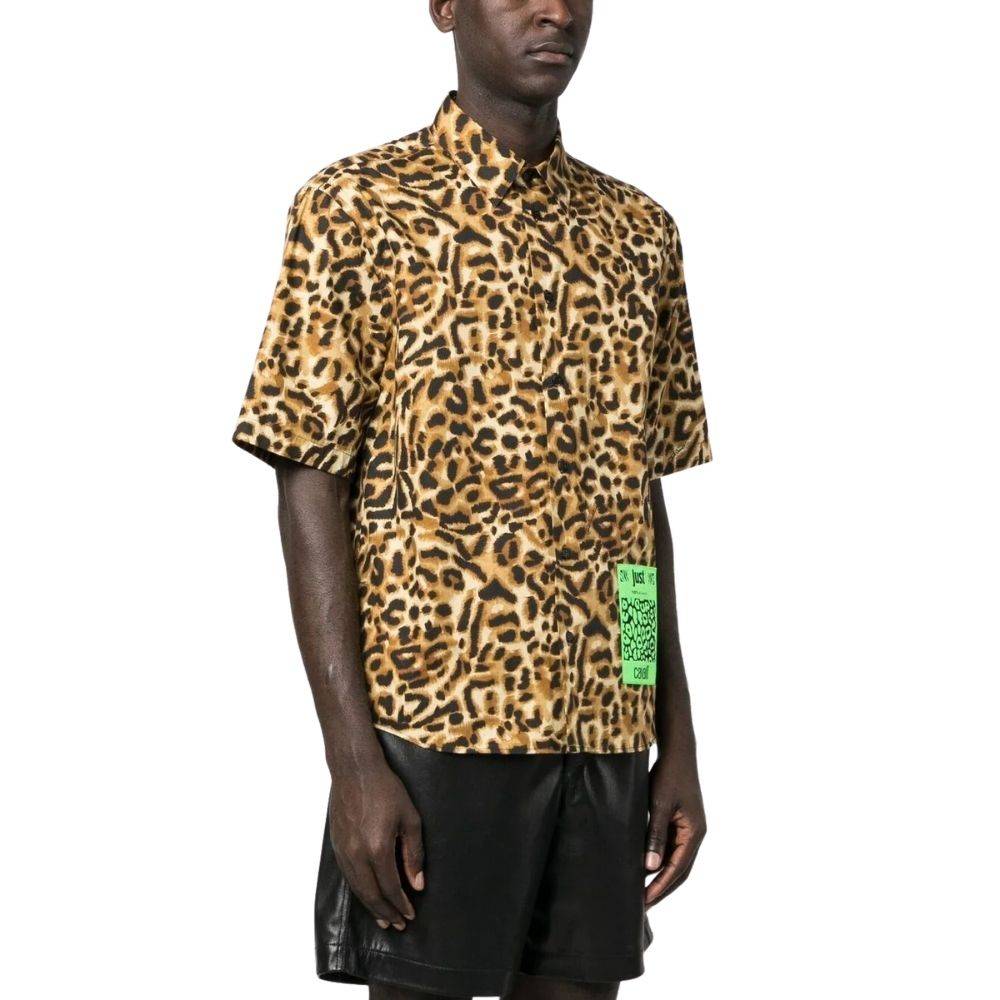 JUST CAVALLI LEOPARD PRINT SHIRT
