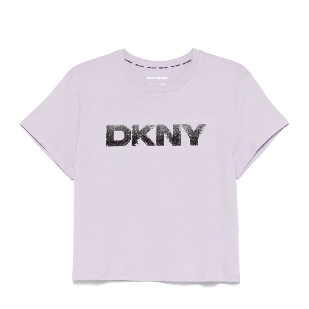 DKNY OMB SEQUIN LOGO SS TEE