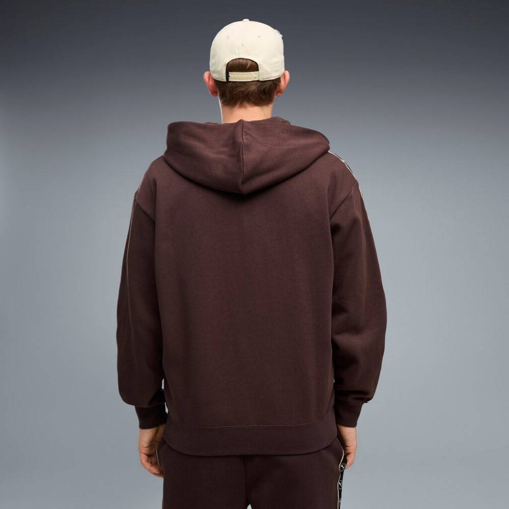 PUMA ESS ELEVATED TAPE RELAXED FULL-ZIP HOODIE FL