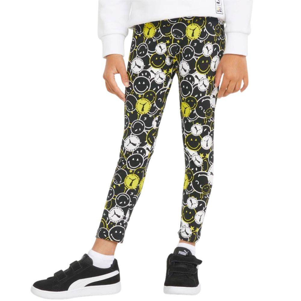 PUMA X SMILEY WORLD GIRLS PRINTED LEGGINGS