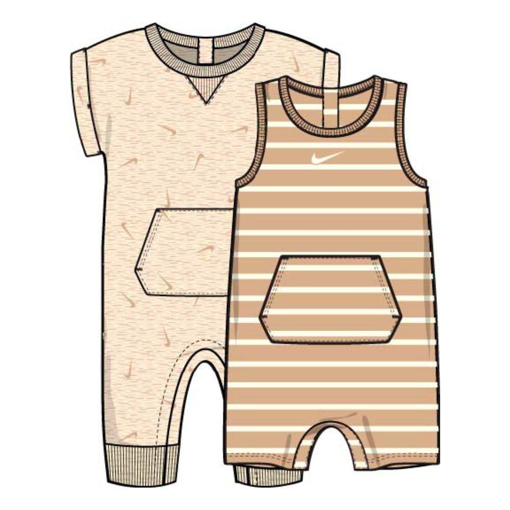 NIKE BABY ESSENTIALS TANK SS 2PK ROMPER
