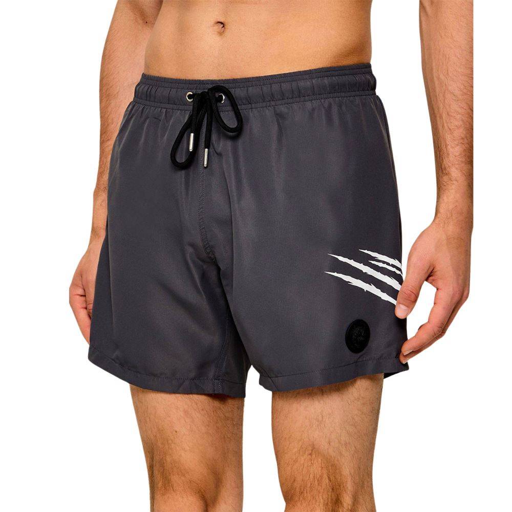 PLEIN SPORT LOGO PATCH RIPSTOP DRAWSTRING SWIM SHORT