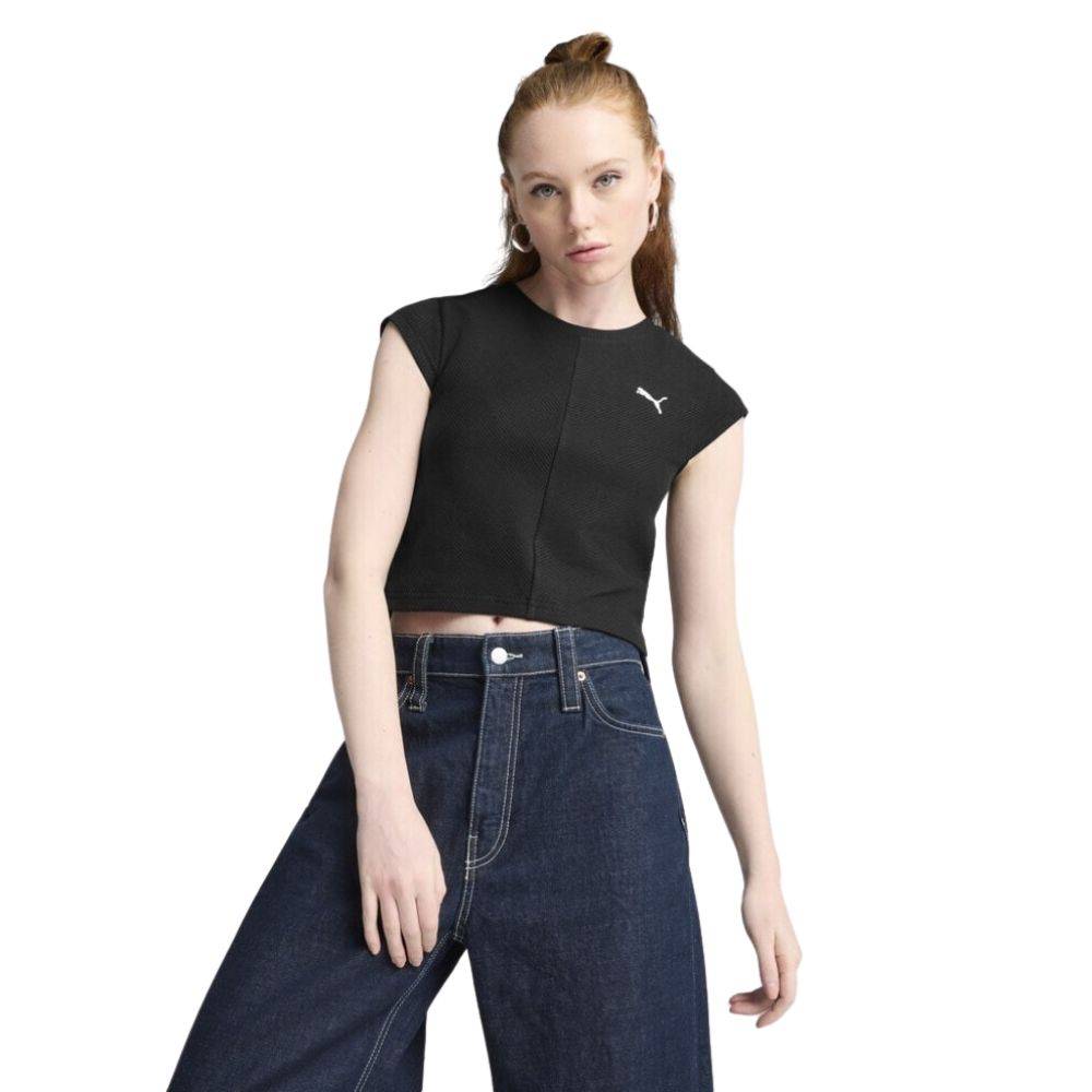 PUMA WARDROBE ESS RIBBED BABY TEE