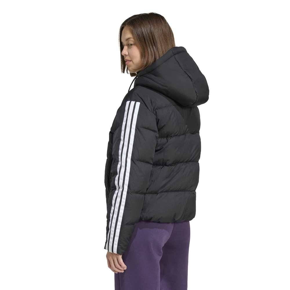 ADIDAS ESSENTIALS CLIMAWARM 3 STRIPES PUFFER DOWN HOODED JACKETS