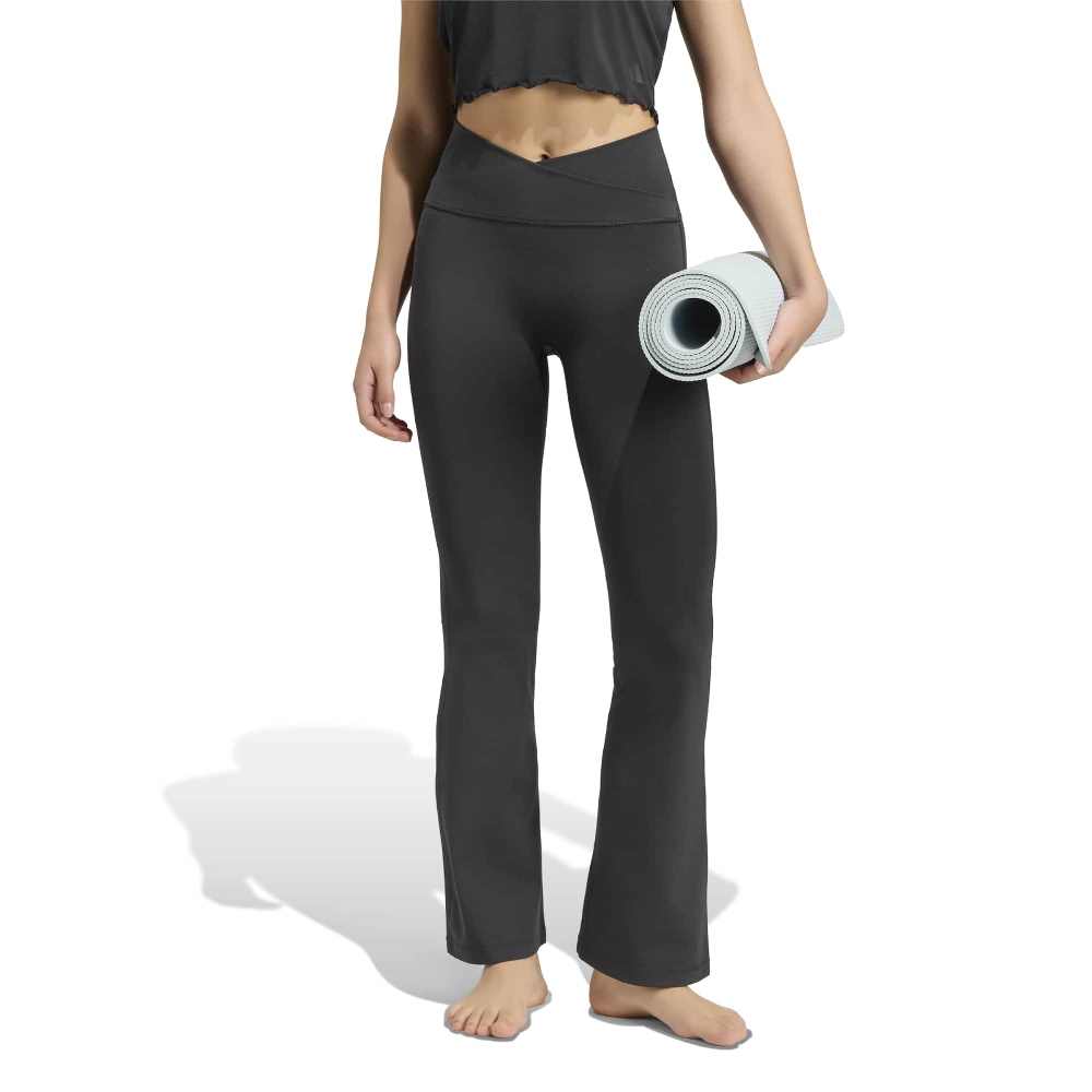 ADIDAS 3 STRIPES STUDIO ALL ME FLARE X-OVER LEGGINGS
