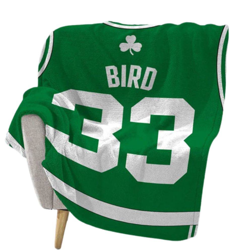 BLEACHER BOSTON CELTICS – LARRY BIRD – 150X200 RASCHEL THROW BLANKET