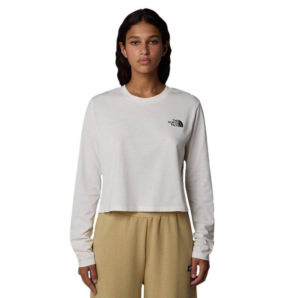 THE NORTH FACE WOMENS LONGSLEEVE SIMPLE DOME CROP TEE