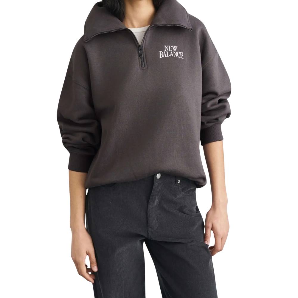 NEW BALANCE TRACKSIDE FRENCH TERRY HALF ZIP
