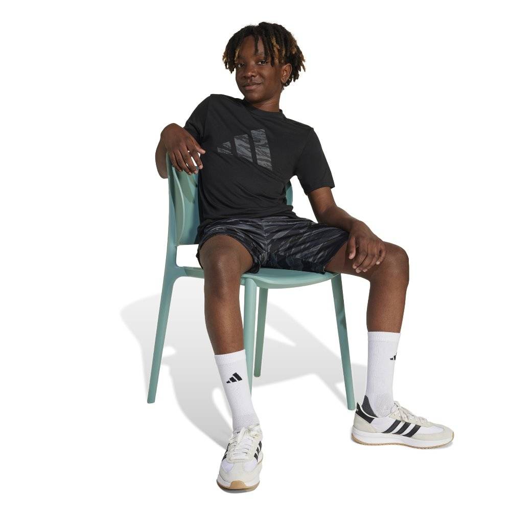 ADIDAS YOUTH TRAIN ESSENTIALS CAMO PRINT T-SHIRT