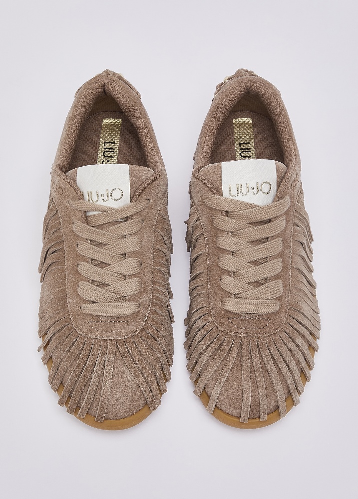 LIU JO CONNOR 04 - SUEDE FRINGE LOW SNEAKER