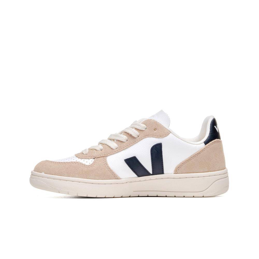 VEJA V-10 CHROME-FREE LEATHER SNEAKERS
