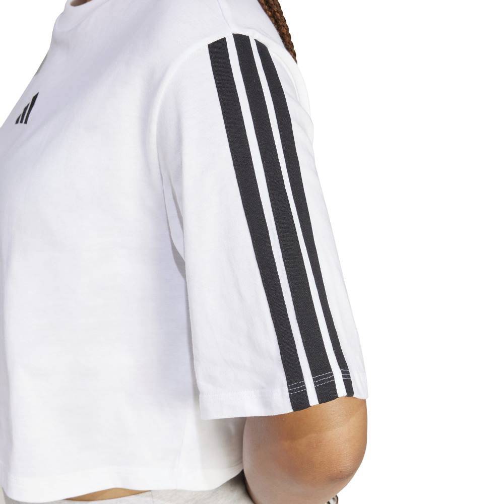 ADIDAS ESSENTIALS 3-STRIPES COTTON LOOSE T-SHIRT
