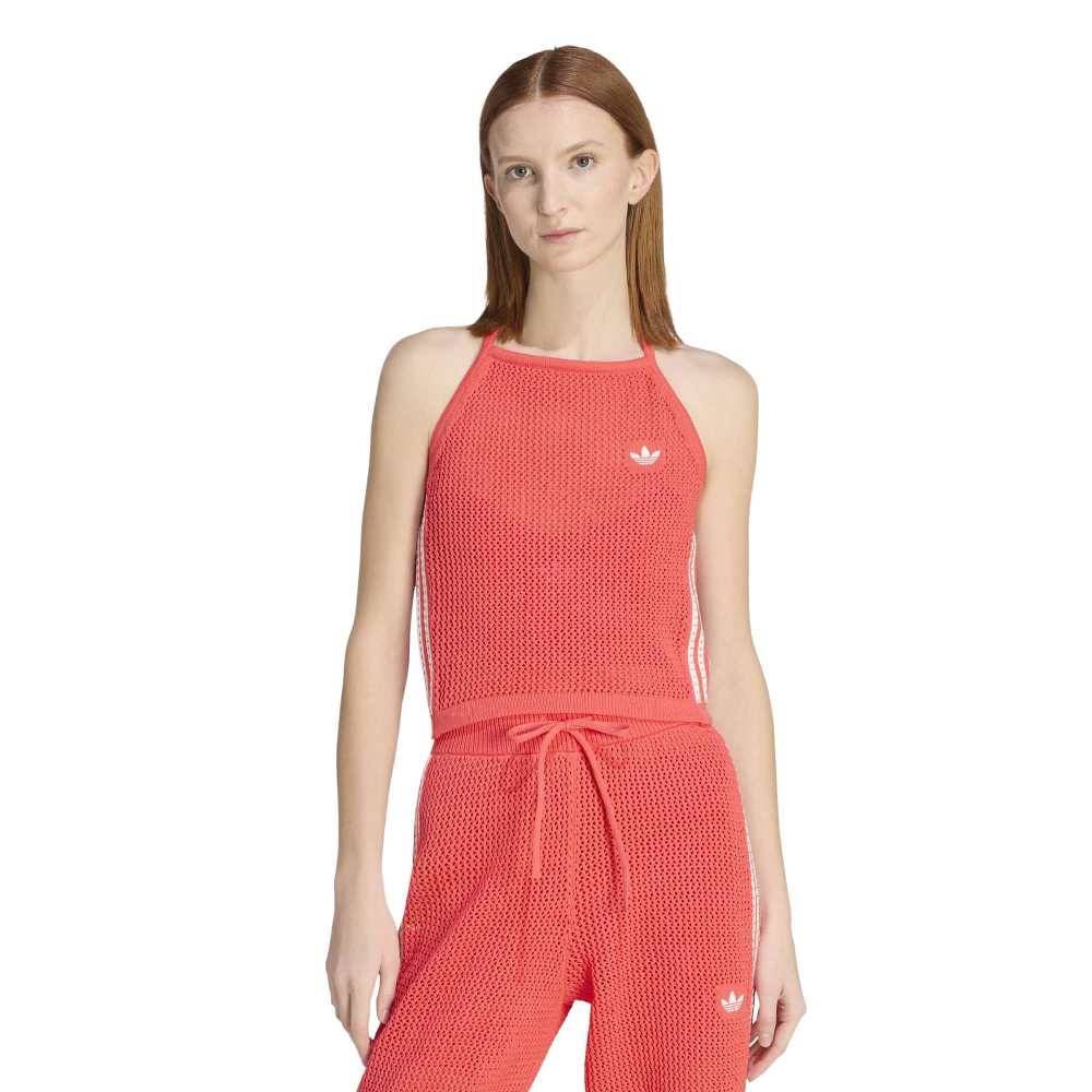 ADIDAS ORIGINALS KNITTED CROCHET TOP