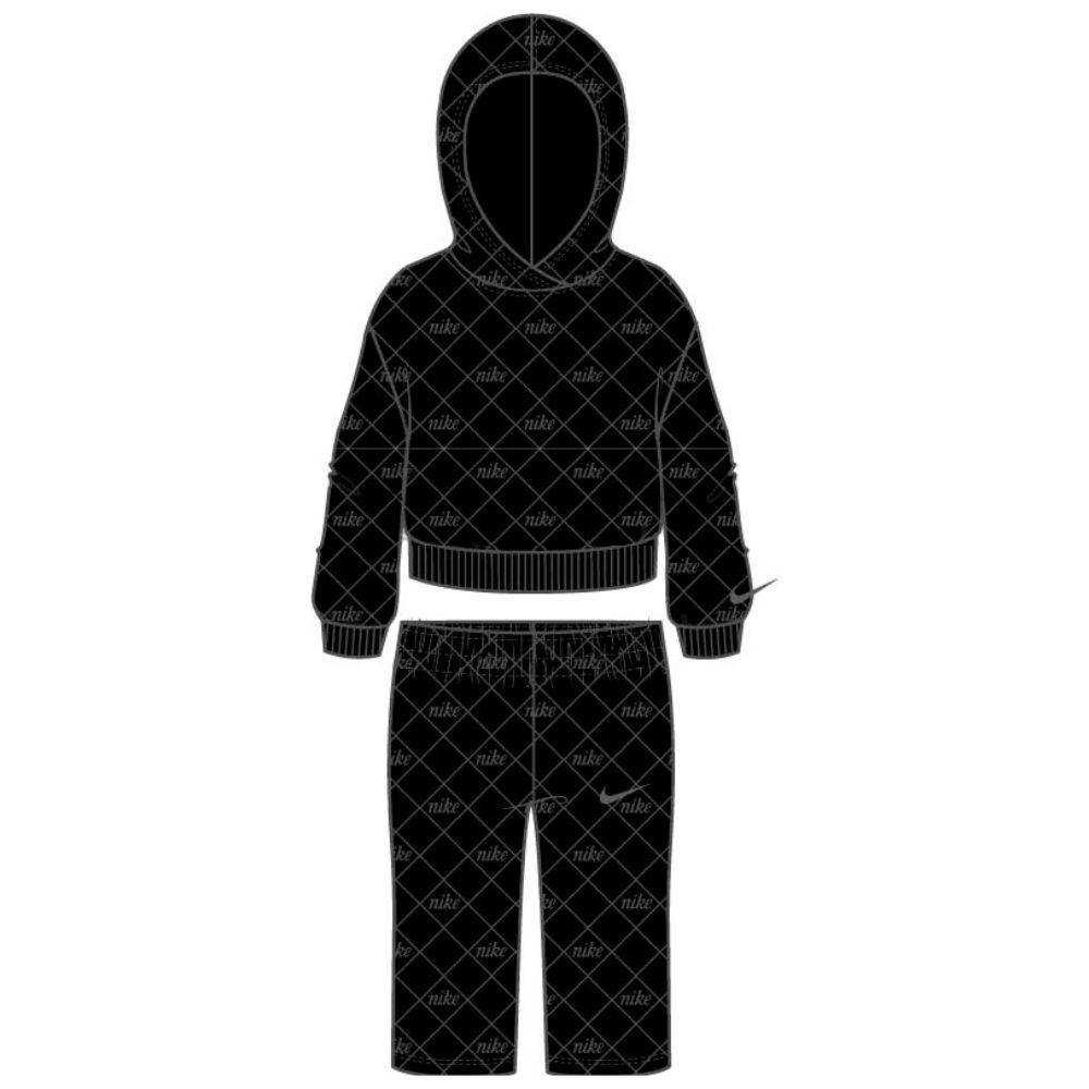 NIKE LITTLE KIDS COZY ALL OVER PRINT MONOGRAM SET