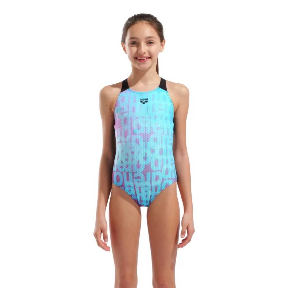 ARENA GIRL'S  MULTI COLOURS SWIMSUIT V BACK