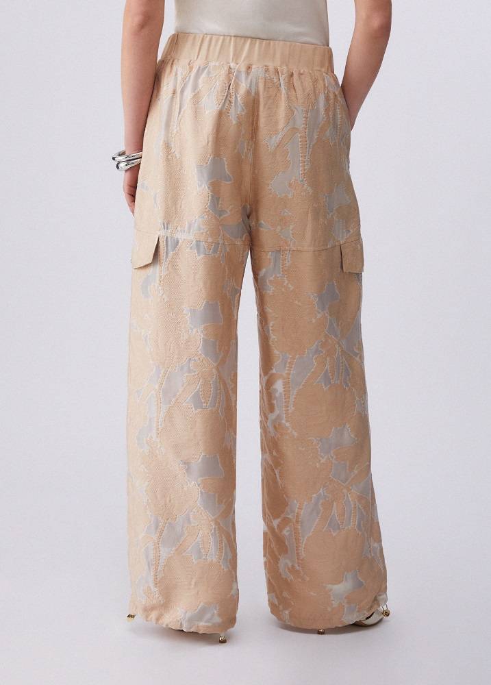 LIU JO ORGANZA JACQUARD TROUSERS