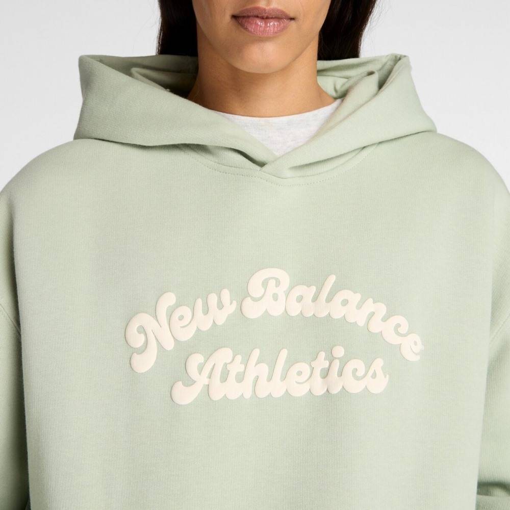 NEW BALANCE LINEAR HERITAGE FLEECE LONG HOODIE