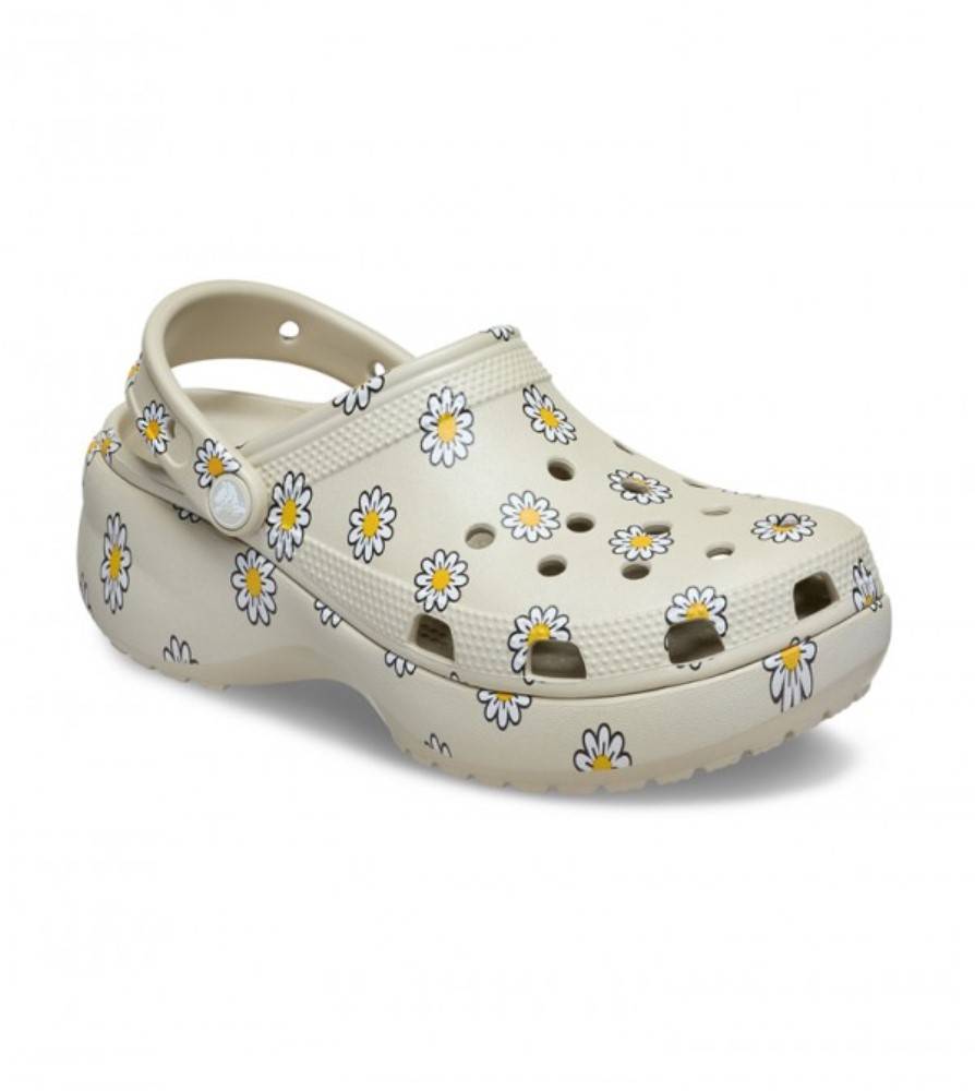 CROCS CLASSIC PLATFORM FLORAL CLOG