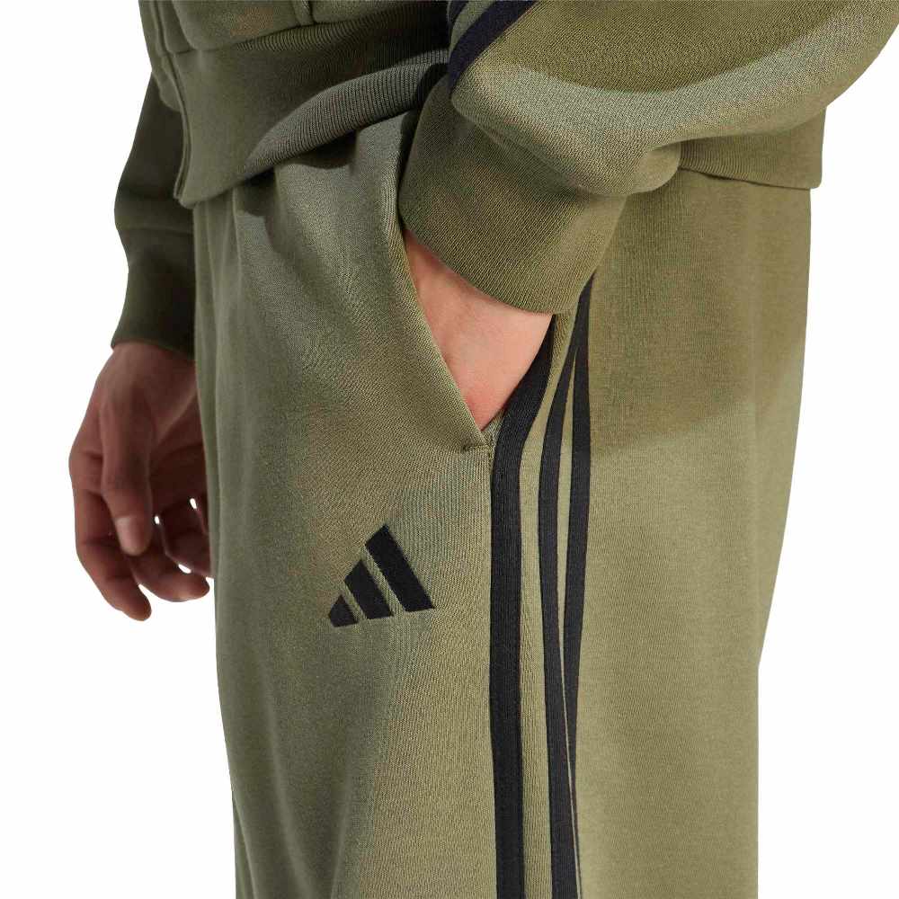 ADIDAS M ESSENTIALS 3-STRIPES FLEECE TAPERED CUFFED PANTS