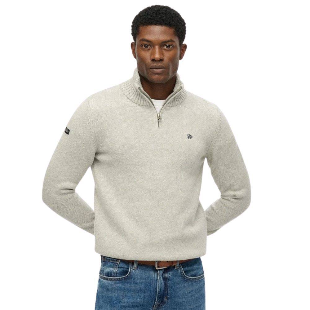 SUPERDRY COTTON HALF ZIP KNIT