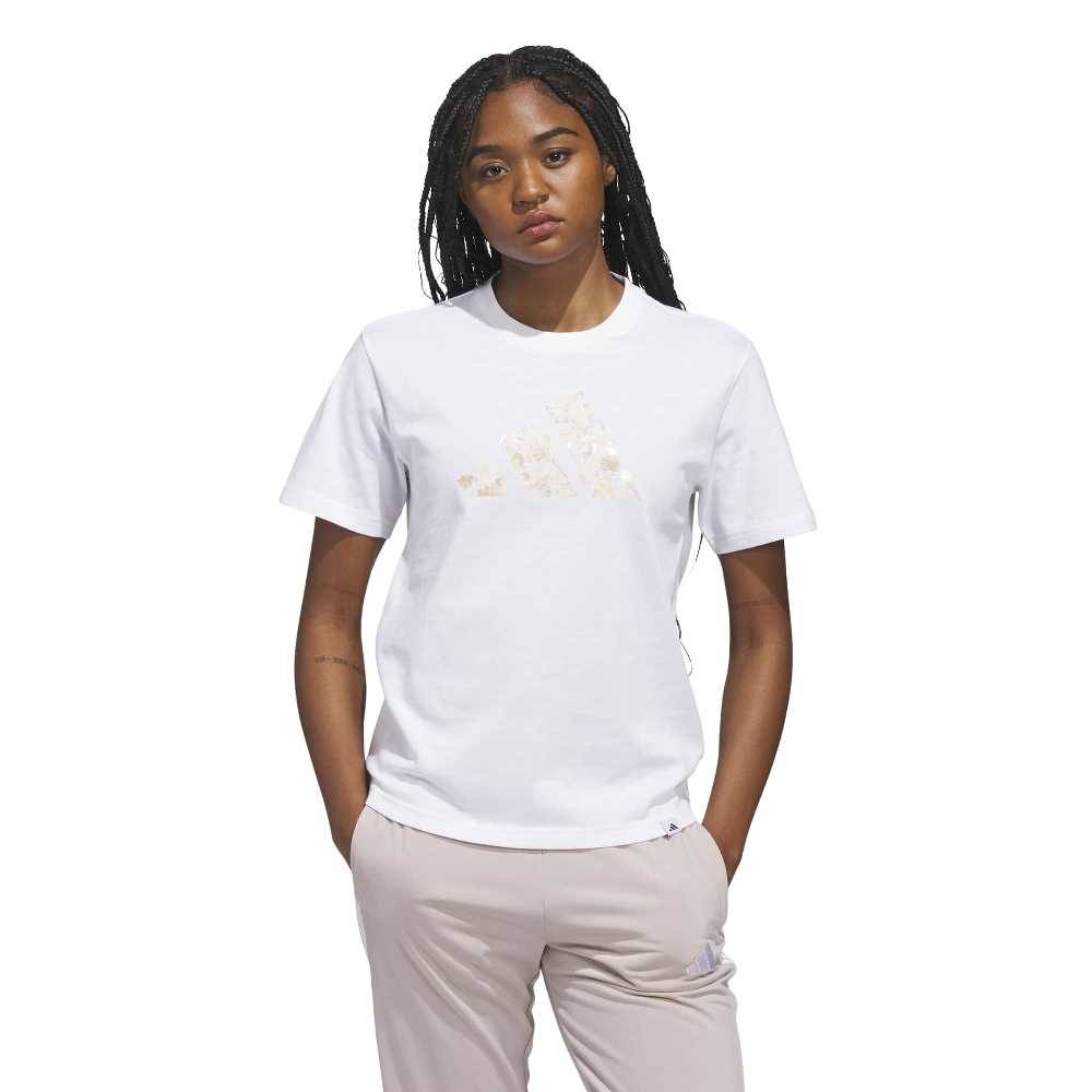 ADIDAS IRIDESCENT SHELLS BIG LOGO GRAPHIC T-SHIRT