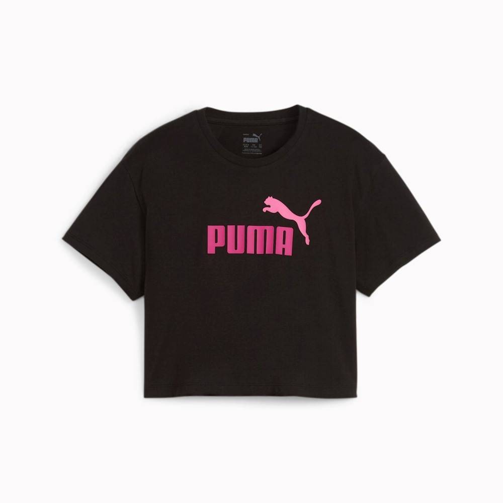 PUMA GIRLS LOGO CROPPED TEE