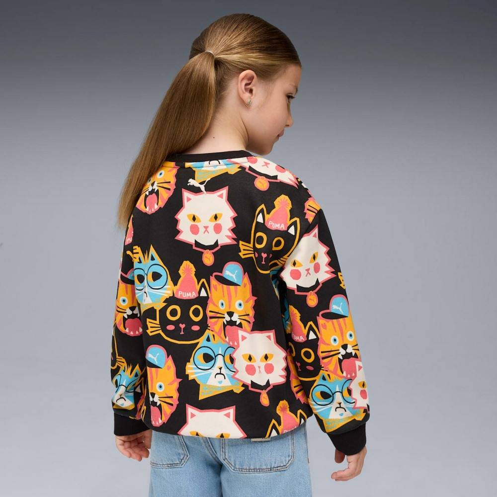 PUMA MOODY CAT AOP CREW TR PS