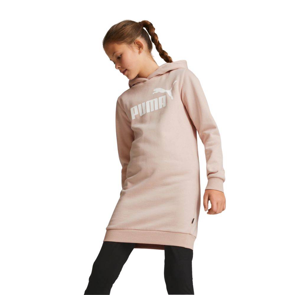 PUMA ESSENTIAL LOGO GIRLS HOODED DRESS
